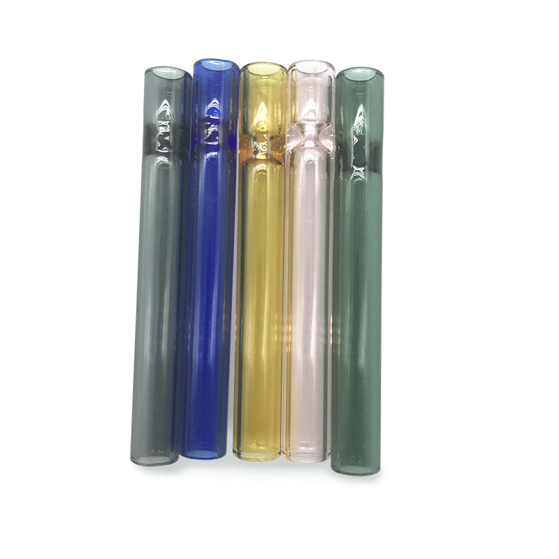 4-Inch Glass Tube Cigarette Holder (Multi-color)