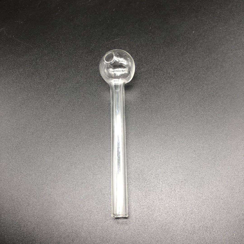 4-Inch Transparent Glass Tube Cigarette Holder (Round Tube)