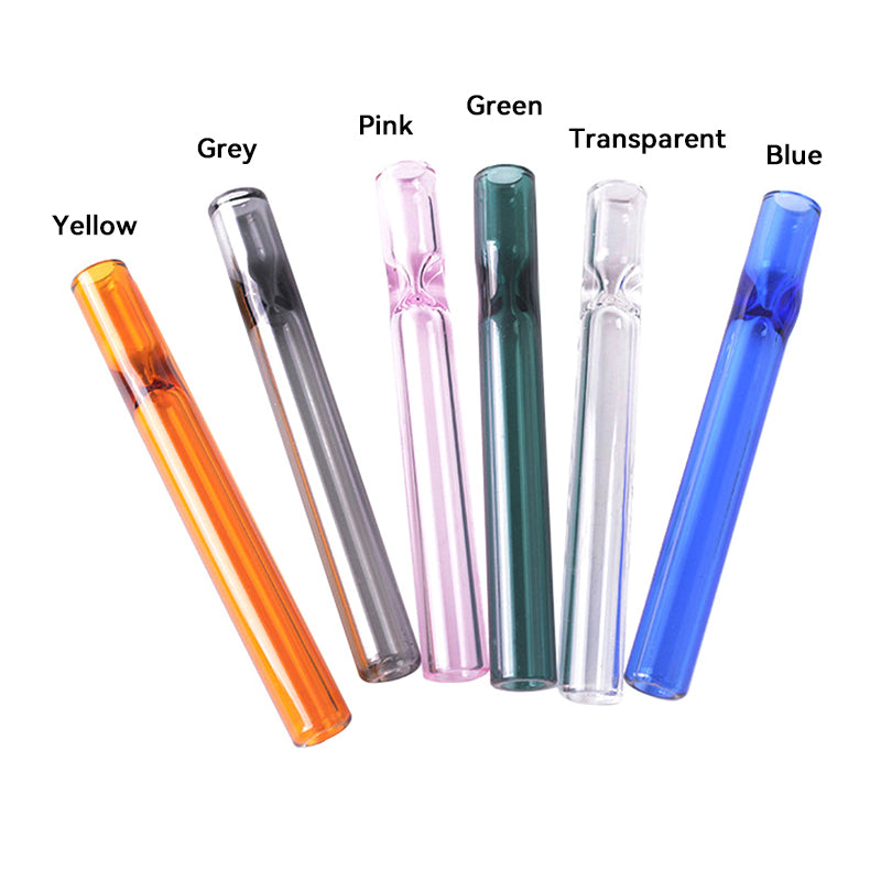 4-Inch Glass Tube Cigarette Holder (Multi-color)