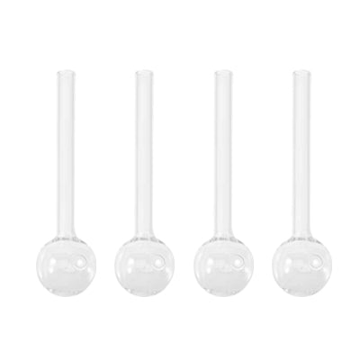 4-Inch Transparent Glass Tube Cigarette Holder (Round Tube)